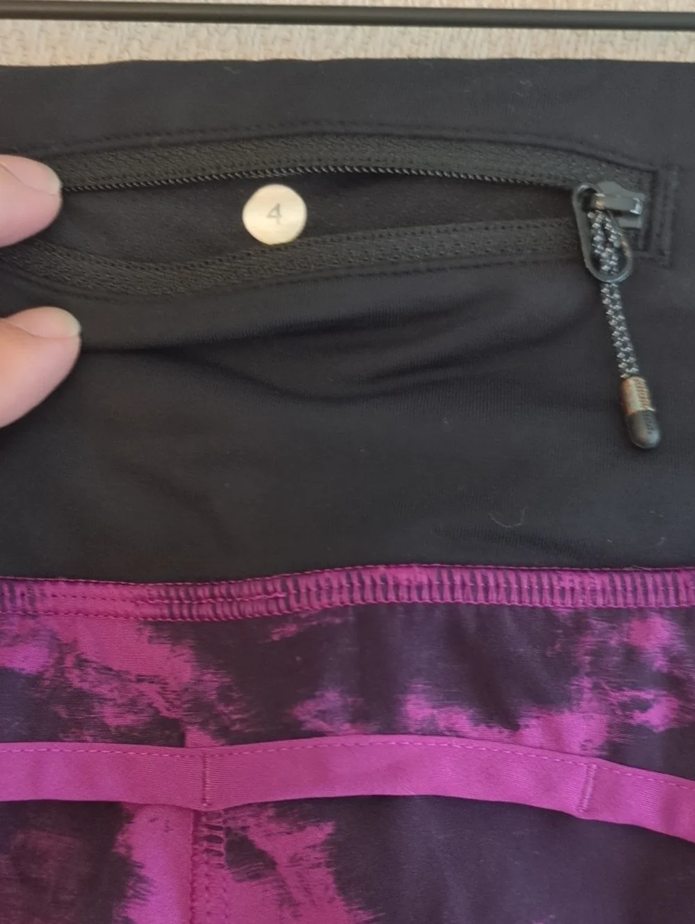 Lululemon Run Times Women's Purple Black Athletic Running Shorts Sz 4